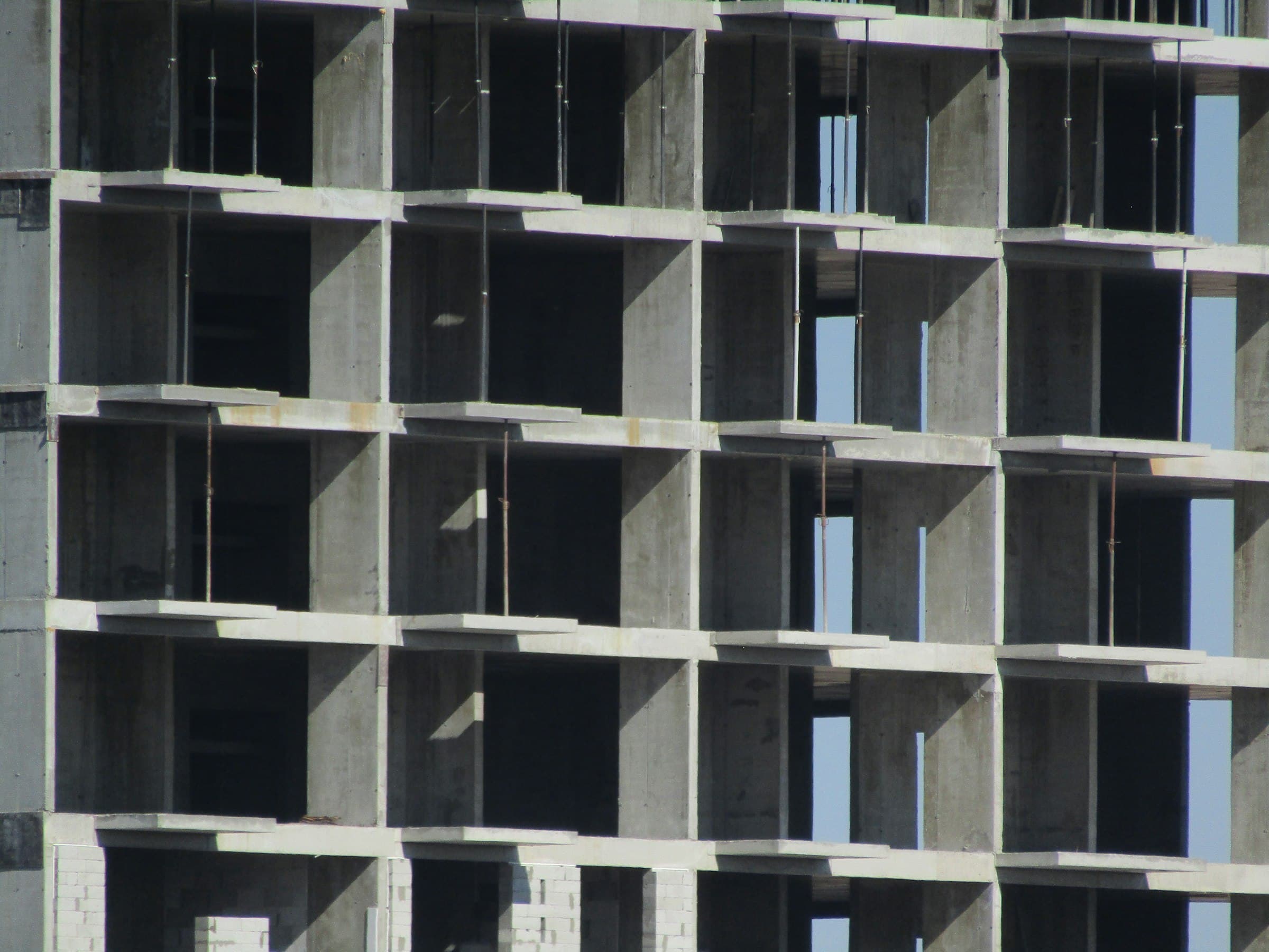 Concrete frame of a building under construction